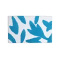 Tapis de bain tufté avec motif de feuilles bleues abstraites, doux absorbant antidérapant. - 40x60cm / Bleu ciel