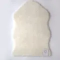 Tapis en fausse fourrure blanche mouton duveteux pour chambre salon chevet sol - 55x85cm / Blanc