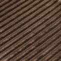 Détail du tissu de coussin en velours côtelé marron, texture douce et confortable. - R35x35 cm / Café
