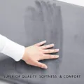 Tapis de bain gris en flanelle mousse memoire douce antiderapant texture produit - 43x61cm / Gris Argent