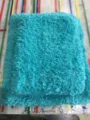 Tapis de bain shaggy moelleux turquoise absorbant antidérapant tapis à poils longs pour chambre - 40x60cm / Bleu sarcelle