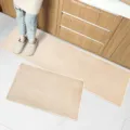 Kitchen floor mat set, absorbent non-slip long runner and rectangle rug for home. - 40*60cm / Light Brown