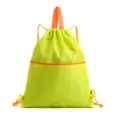 Oxford cloth drawstring backpack, portable outdoor leisure bag, large capacity hiking travel. - 33x39cm / Green