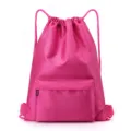 Rosa wasserdichter Turnbeutel leichter Sport Fitness Rucksack Wander Reise Tasche fuer Damen - Fuchsia