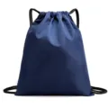 Dark blue honeycomb drawstring backpack, lightweight gym sack, waterproof travel sports bag. - Dark Blue