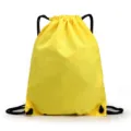 Yellow oxford cloth drawstring backpack, lightweight sports gym sack for outdoor fitness. - Small Size (45*34cm) / Yellow
