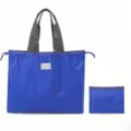 Μπλε πτυσσόμενη τσάντα shopper με θήκη, μεγάλη χωρητικότητα για ψώνια και ταξίδι. - Μικρό NL (38*29*9cm) / Μπλε ζαφείρι