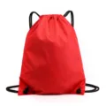 Red drawstring backpack, lightweight ripstop sports gym bag, ideal for outdoor fitness activities. - Small Size (45*34cm) / Red