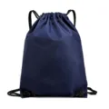 Dark blue waterproof ripstop nylon drawstring backpack gym sack lightweight sports bag - Dark Blue