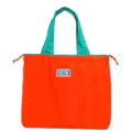 Foldable shopping bag large capacity portable handbag travel storage tote bag orange - NL Orange