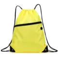 Yellow oxford cloth drawstring backpack for gym sports fitness outdoor travel and storage use. - Small 43x35 cm / Yellow