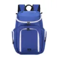 Großer blauer Sportrucksack mit weißen Reißstoffen für Outdoor Basketball Training und Aufbewahrung. - Rucksack Königsblau