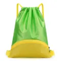 Sac a dos cordon etanche vert et jaune sac de sport fitness pour voyage exterieur - Petit (usage quotidien) / Vert incurvé