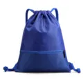 Blauer Turnbeutel Sportrucksack leicht Fitness Kordelzug Sack mit Reißverschluss Tasche - Klein 45*34 / Royalblau