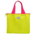 Lightweight foldable shopping tote bag, large capacity mommy storage bag with neon design. - NL Fruit Green