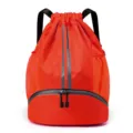 Großer Sport-Turnbeutel mit Bodenfach, roter Fitness-Rucksack für Training und Sport. - Rot