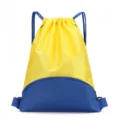 Waterproof yellow and blue drawstring backpack for sports gym marathon event lightweight - Wanwan Yellow