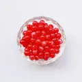 Red round acrylic beads for DIY jewelry making, 6mm loose spacer beads for crafts accessories. - 6mm / Red
