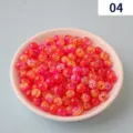Vista dettaglio perline acrilico craquelé, rosa e arancione bicolore per creazione gioielli - 4#