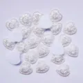 Perle imitazione cuore forma DIY accessori abbigliamento custodia telefono nail art - Bianco puro