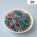 Acrylic crackle glass beads two-color loose beads for DIY jewelry making bracelet necklace - 9#