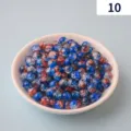Acrylic crackle beads, blue and red two-color cracked design for DIY jewelry making detail. - 10#
