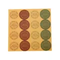 Round baking stickers kraft paper seals handmade food labels decorative sticker sheet pack - 5 Sheets of Round Stickers (80 Pieces)