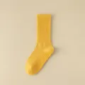 Calcetines de yoga profesionales para mujer de tubo medio antideslizantes amarillos deportivos - Amarillo