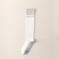 Chaussettes de compression sport antidérapantes blanches avec rayures grises yoga. - Taille unique / Blanc