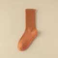 Calcetines de yoga para mujer media caña suela antideslizante de silicona fitness kaki - Rojo Marrón