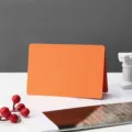 Minimalist orange folded greeting card blank note card for DIY hand-painted writing message. - Orange, 250g