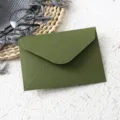 Enveloppe en papier vert foncé style rétro carte de vœux invitation papeterie var - 1 Pièce Enveloppe / Vert olive