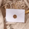Vintage wax seal envelope set, elegant pink stationery for romantic letters and gifts. - Light Purple Envelope 1pc + Stamp 1pc
