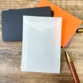 Doorschijnende perkamenten papieren envelop voor huwelijksuitnodigingen en briefpapieropslag. - Verticale envelop (11 cm * 16 cm)