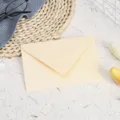 Classic minimalist beige envelope for stationery letters, invitations and cards, elegant paper. - Creamy Yellow