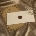 Vintage Leinen Briefumschlag und Briefpapier Set mit Siegelwachs fuer Retro Liebesbriefe. - 3 Weiße Umschläge + 10 Hasen-Kraftpapiere + 3 Wachssiegel