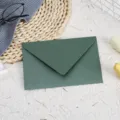 Dark green pearlescent paper envelope minimalist stationery card storage letter packaging - Dark Green