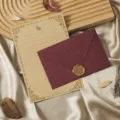 Vintage stationery set kraft letter paper maroon envelope with wax seal elegant retro design - Cashmere Jujube Red: 3 Envelopes + 10 Kraft Rabbit Sheets + 3 Wax Seals