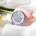 Silver relief wax seal sticker decorative envelope seal for wedding invitation letters - For You Style / Silver