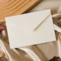 Vintage paper envelope with delicate texture, elegant stationery for letters and cards. - 1 Envelope / Off White