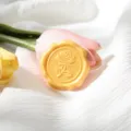 Rose wax seal sticker, 3D embossed retro sealing wax for wedding invitations and envelopes. - Rose Pattern / Gold
