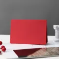Blank red folded greeting card for DIY hand-drawn painting, message note and gift card use. - Bright Red 250g