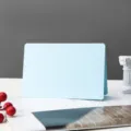Light blue folded blank greeting card, simple design for hand drawing, notes and DIY gifts. - Light Blue, 250g