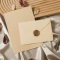 Vintage kraft stationery set with lined letter paper, envelope and decorative wax seal. - Envelope and Letter Paper Set / Linen Color