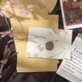 Vintage floral letter paper and envelope set with wax seal for romantic greeting cards. - 3 Envelopes + 10 Kraft Letter Papers + 3 Wax Seals / Lausanne Beige Pattern