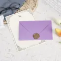 Stationery letter paper and purple envelope set with wax seal for greeting letters. - 3 Light Purple Envelopes + 10 White Rabbit Letter Papers + 3 Wax Seals / Light Purple