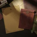 Vintage retro kraft paper envelope and stationery set, distressed design for letters. - 10 Vintage Reddish Brown Envelopes + 20 Sheets Rabbit Kraft Paper + Sealing Stickers