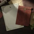 Vintage kraft paper envelope and writing paper set with retro design and cute bunny border. - 10 Vintage Reddish Brown Envelopes + 20 Sheets White Rabbit Paper + Sealing Stickers