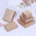Variety of rose gold textured jewelry gift boxes for rings and necklaces displayed. - 5*5*3cm / Champagne Gold
