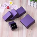 Elegante paarse sieradendoosjes met getextureerde afwerking voor ringen en kettingen set - 5X8X3cm / Violet